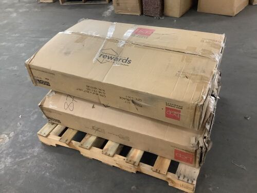 Lot of (2) 5-Piece Modern Metal and Wood Dining Table Furniture Set w/ 4 Chairs - Uninspected - Lot 154