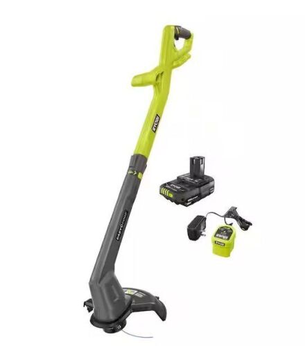 RYOBI ONE+ 18V 10 in. Cordless Battery String Trimmer/Edger with 2.0 Ah Battery and Charger - Lot 440