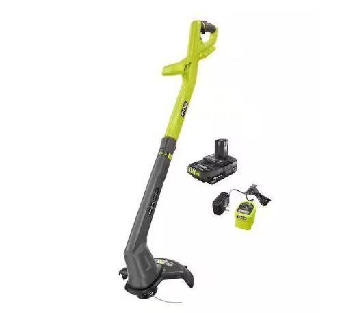 RYOBI ONE+ 18V 10 in. Cordless Battery String Trimmer/Edger with 2.0 Ah Battery and Charger - Lot 444