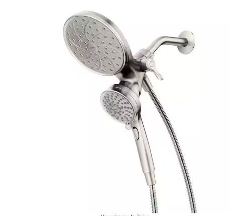 MOEN Attract with Magnetix 6-Spray 6.75 in. Dual Wall Mount Fixed and Handheld Shower Head in Spot Resist Brushed Nickel - Lot 554