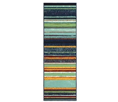 Lot of (2)  Ottomanson Ottohome Collection Non-Slip Rubberback Striped 2x5 Indoor Runner Rug, 1 ft. 8 in. x 4 ft. 11 in., Multicolor - Lot 746