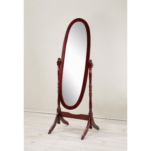Roundhill Furniture Traditional Queen Anna Style Wood Floor Cheval Mirror - Lot 637