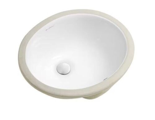 Swiss Madison Monaco 16.5 in. Oval Under-Mount Bathroom Sink in White - Lot 758