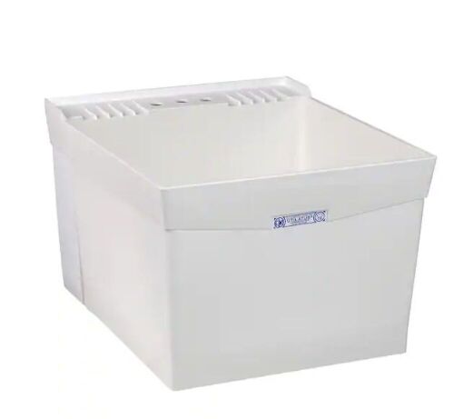 MUSTEE Utilatub 20 in. x 24 in. Structural Thermoplastic Wall-Mount Utility Tub in White - Lot 824