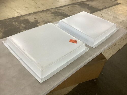 Lot of (2) Elima-Draft 24 in. x 24 in. Commercial Solid Cover For Diffuser - Lot 825