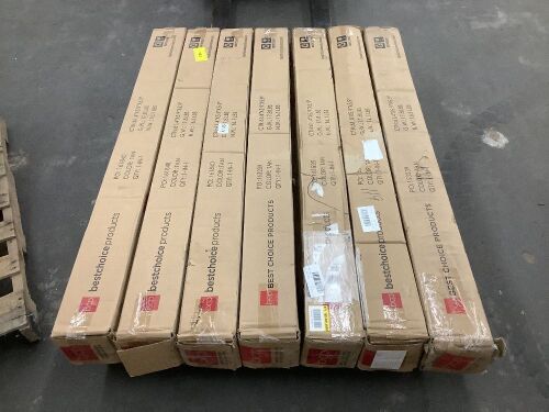 Lot of (7) 10' Tan Solar LED Patio Umbrellas - Uninspected - Lot 611