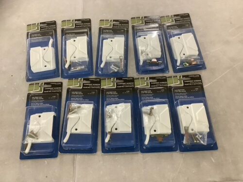 Lot of (10) Prime-Line Sash Lock and Keeper, Right Hand, White - Lot 846