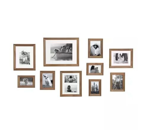 Kate and Laurel Bordeaux Natural Wood Picture Frames, Set of 10 - Lot 851