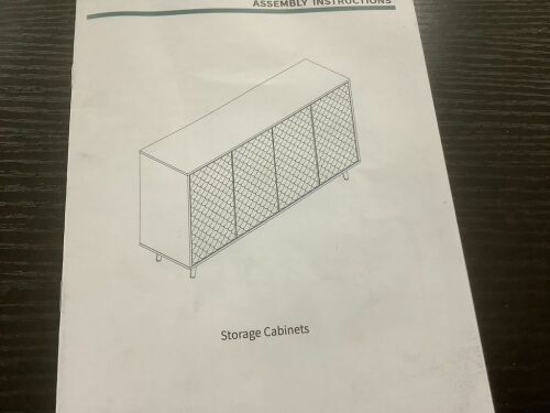 60" 4 Door Storage Cabinet  - Lot 39