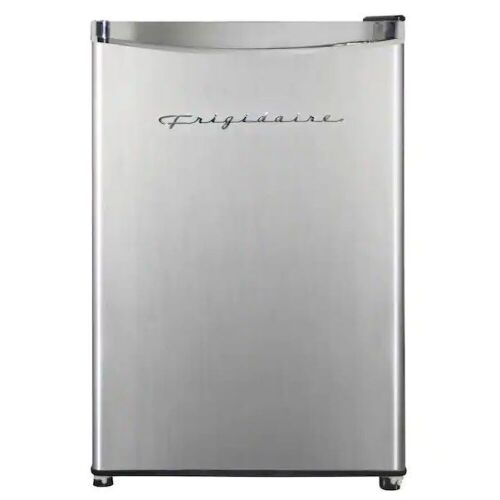 Frigidaire 3.2 cu. ft. Retro Vintage Compact Mini Refrigerator with Freezer with Platinum Door Design - Small Dents - Lot 40