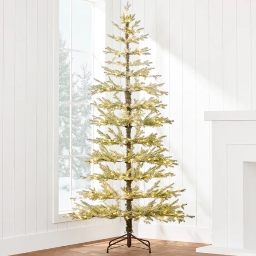 Pre-Lit Sparse Flocked Christmas Tree w/ 2-in-1 LEDs, Cordless Connection 6FT - Lot 5997