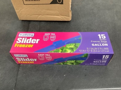 Set of 6 Trueliving Gallon Slider Freezer Bags - Lot 6035