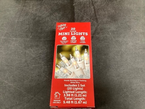 Box of Clear Mini Christmas Lights 20ct - Lot 6036