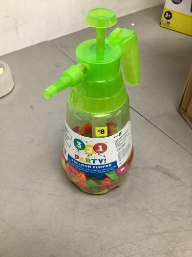 321 Party Balloon Pumper with 250 Colorful Balloons, 6-Pack - Lot 6117