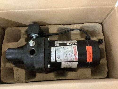 RIDGID 3/4 HP Cast Iron Shallow Well Jet Pump - Lot 93
