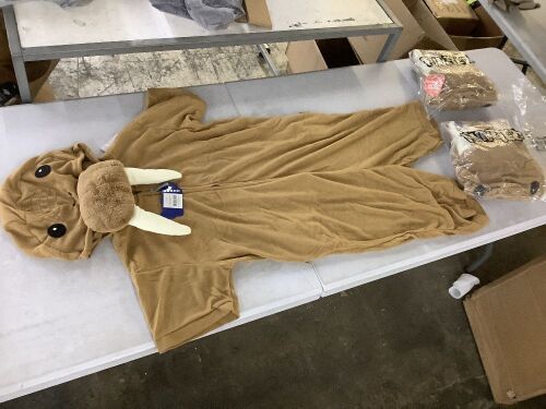 Lot of (3) Funziez! Adult Short Sleeve Walrus Onesies  - Lot 163