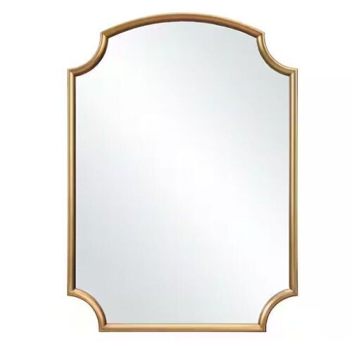 Home Decorators Collection 19.75 in. W x 27.5 in. H Novelty/Specialty Polystyrene Framed Wall Mirror in Gold - Lot 169