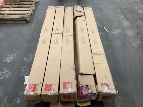 Lot of (5) 9' Square LED Patio Umbrellas - Uninspected  - Lot 244
