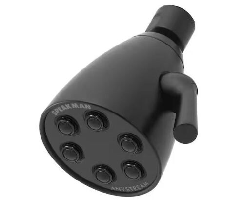 Lot of (2) Speakman 3-Spray Patterns with 2.5 GPM 2.75 in. Wall Mount Fixed Showerhead in Matte Black - Lot 278