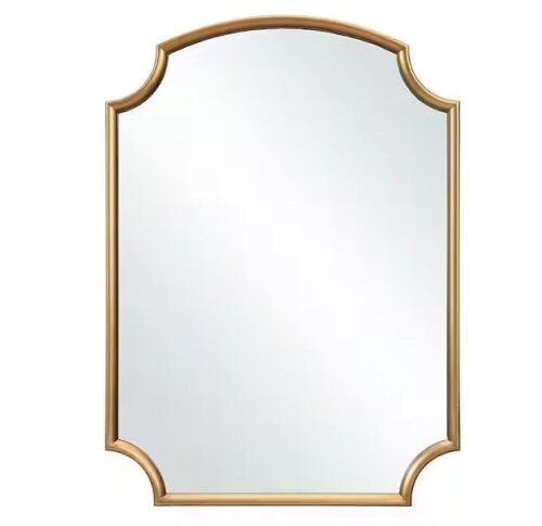 Lot of (2) Home Decorators Collection 19.75 in. W x 27.5 in. H Novelty/Specialty Polystyrene Framed Wall Mirror in Gold - Lot 464