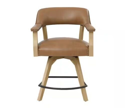 Steve Silver Rylie Camel Upholstered Counter Height Arm Chair - Lot 480