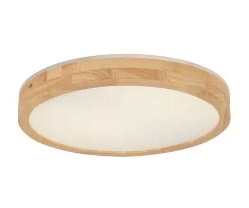 Artika Dryad 15 in. 30 Watt Modern Wood Integrated LED Flush Mount Ceiling Light Fixture  - Lot 495