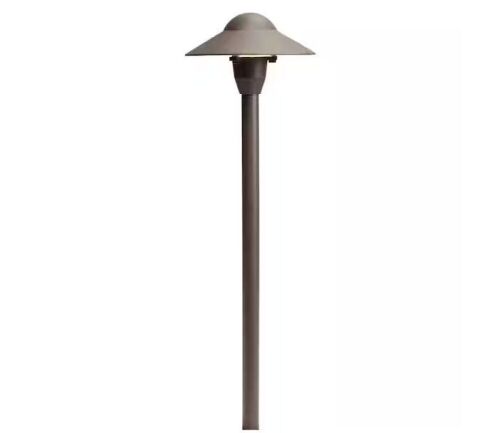KICHLER Low Voltage 6 in. Textured Architectural Bronze Hardwired Weather Resistant Dome Path Light - Lot 560