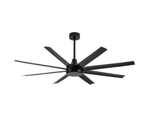 Melissa 65 in. 6 Fan Speeds Ceiling Fan in Black with Remote Control  - Lot 646