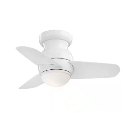 MINKA-AIRE Spacesaver 26 in. Integrated LED Indoor White Ceiling Fan with Light with Wall Control - Lot 671