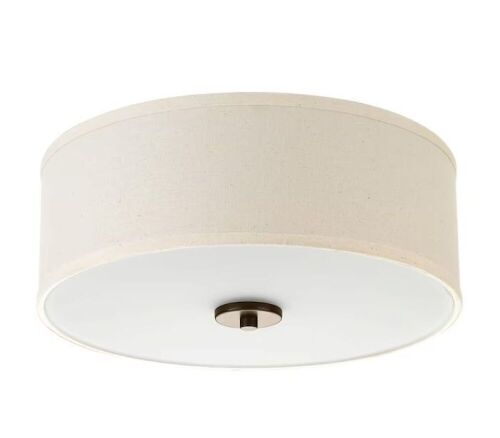Progress Lighting Inspire Collection 13 in. 2-Light Antique Bronze Kitchen Transitional Ceiling Light Drum Flush Mount - Lot 679