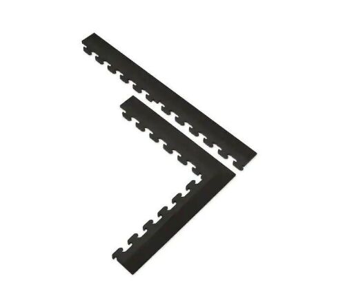Husky 18.4 in. x 18.4 in. Black Commercial PVC Garage Flooring Trim Kit - Lot 772