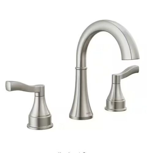 Delta Faryn 8 in. Widespread Double-Handle Bathroom Faucet in Brushed Nickel - Lot 791