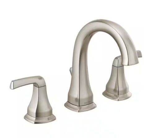 Delta Portwood 8 in. Widespread 2-Handle Bathroom Faucet in SpotShield Brushed Nickel - Lot 793