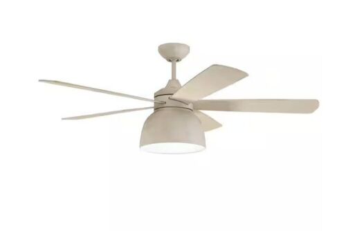 CRAFTMADE Ventura 52 in. Dual Mount Indoor/Outdoor Cottage White Ceiling Fan Integrated Light & Remote/Wall Control - Lot 742