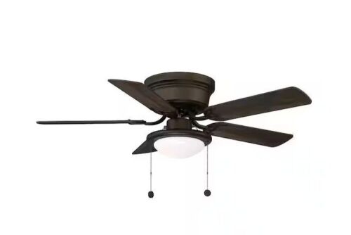 Hugger 44 in. LED Indoor Oil-rubbed bronze Ceiling Fan with Light Kit - Lot 744