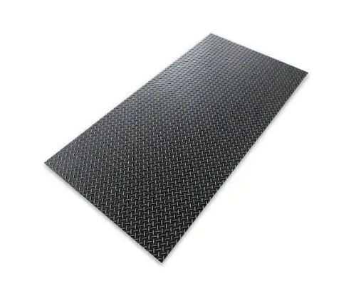 TrafficMaster Black 3 ft. W x 6 ft. L Diamond Vinyl Fitness Equipment and Utility Mat  - Lot 840