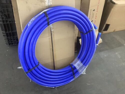 Advanced Drainage Systems 1-1/4 in. x 100 ft. CTS 250 PSI NSF Poly Pipe in Blue - Lot 844