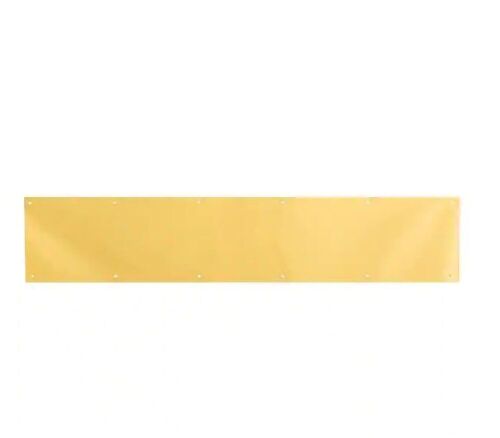 Prime-Line 6 in. x 34 in., Aluminum, Door Kick, Polished Brass Plated - Lot 847