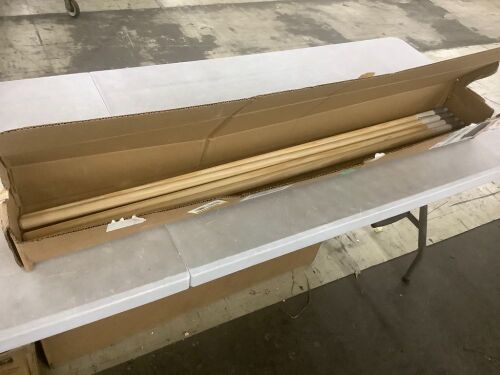 Lot of (4) Wooden Broom Sticks - Lot 139