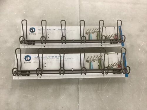 Lot of (2) iDesign Wall Mount or Over Door Rack  - Lot 218
