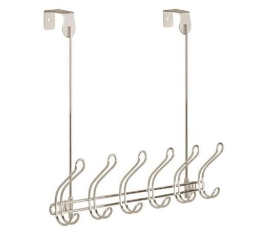 Lot of (4) IDESIGN Classico 6 Hook Wall Mount or Over Door Rack in Satin - Lot 219