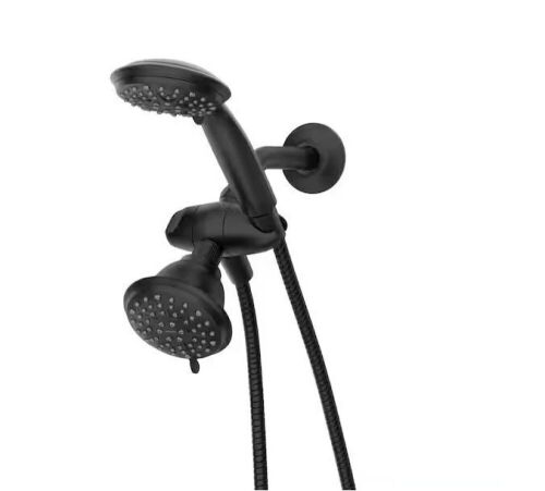 MOEN Attune 8-Spray 4 in. Dual Wall Mount Fixed and Handheld Shower Head 1.75 GPM in Matte Black, 2 Pack  - Lot 227