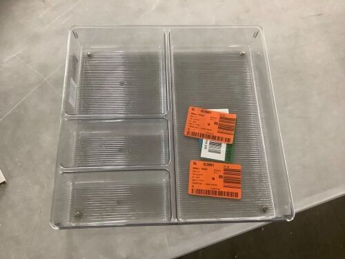 Lot of (5) IDESIGN Linus Grand Drawer Organizer in Clear - Lot 431