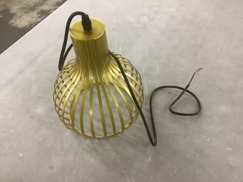 Modern Gold Pendant Light Fixture - Lot 438