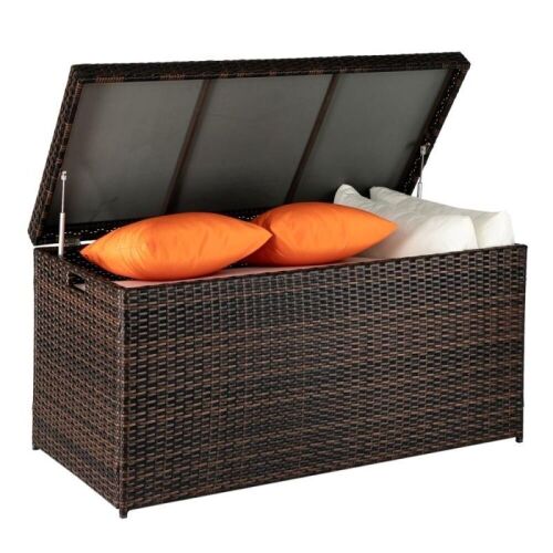  132 Gallon Outdoor Rattan Storage Box - Missing Hardware  - Lot 535