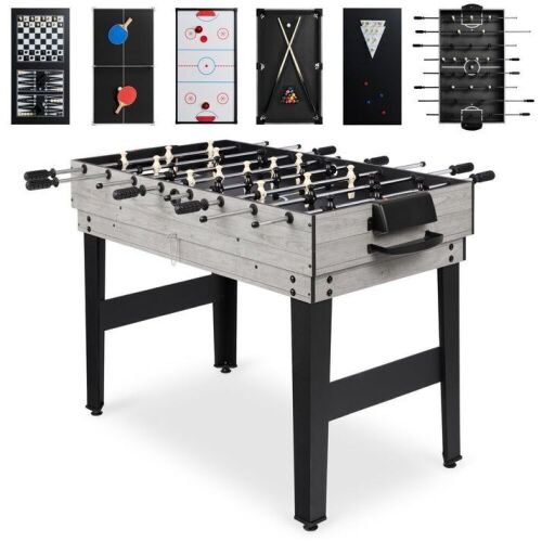 10-in-1 Combo Game Table Set w/ Pool, Foosball, Ping Pong, Chess - 2x4ft - Lot 730