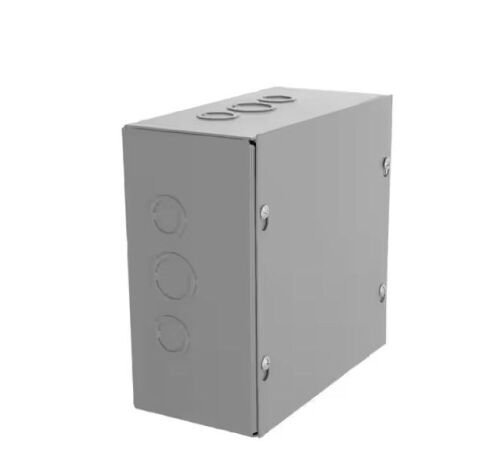WIEGMANN 8 in. W x 8 in. H x 4 in. D Carbon Steel Gray Screw-Cover Wall Mount Box - Lot 978