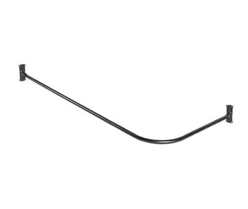 Utopia Alley Rustproof L-Shaped Corner Shower Curtain Rod, 68 in. x 28 in., Matte Black - Lot 988