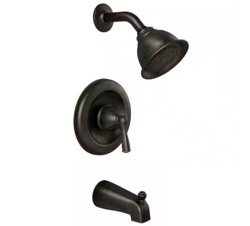 MOEN Banbury Single-Handle 1-Spray 1.75 GPM Tub and Shower Faucet in Mediterranean Bronze - Lot 1049
