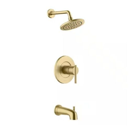 Glacier Bay Dorind Single-Handle 1-Spray Tub and Shower Faucet 1.8 GPM in Matte Gold - Lot 1007